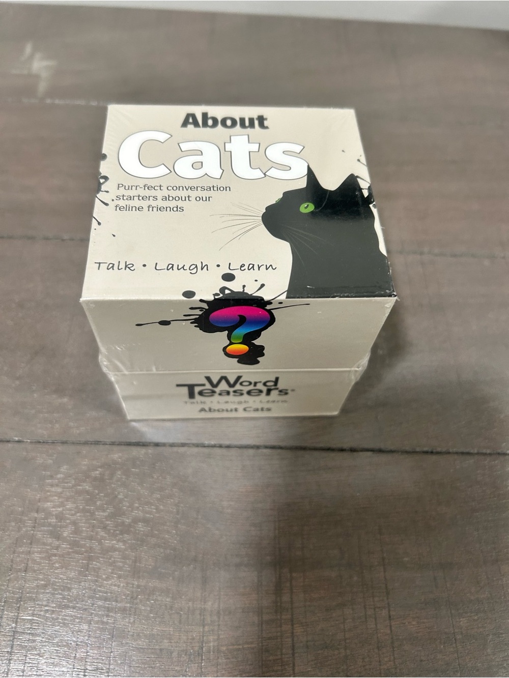 About Cats Conversation Starter Cards - Cream/Black